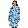 Disney Vestaglia da donna Lilo e Stitch in pile blu con cappuccio, Blu, 8-10