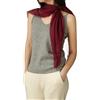 Prettystern Foulard Quadrato in 100% Cashmere 100/100 cm - Sciarpa Leggera Ultra Fine - Elegante Donna Primavera Estate rosso scuro
