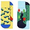 Happy Socks Calzini Antiscivolo, 2 Pezzi, Into The Wild, Taglia 12-24 m, Multicolore, 12-24 Mesi Bambini e Ragazzi
