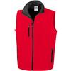 SADISRLS Gilet da lavoro in softshell micropile antivento impermeabile, senza maniche, calda con cerniera, multi tasche, per viaggio, tempo libero, Tg. S-3XL (IT, Testo, 3XL, Regular, Regular, Rosso)
