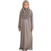 Prien Abbigliamento Preghiera per Bambina, Ragazze Abiti Musulmana, Kids Maniche Lunghe Abaya con Hijab, Islam Girls, Vestito Musulmano Donna, Abito Ramadan