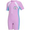 DivingBirds Costume da bagno per bambini, a maniche corte, con cerniera, protezione solare, per ragazzi e ragazze
