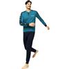 LOTTO homewear Pigiama Uomo Cotone Leggero Lungo *Lotto* Mezza Stagione Stile Sportivo - Primavera Estate (IT, Testo, XL, Regular, Regular, Petrolio 217)