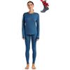 Merino.tech Completo Lana Donna Merinos + Calzini Leggero, Medio, Pesante | Set intimo termico e funzionale leggero/medio/pesante, per sci, trekking e outdoor, traspirante