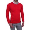 Fb Class Maglioncino Uomo Casual Rosso Girocollo in Cachemire e Lana (XL, Rosso)