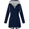 Generico Giacca Impermeabile Donna con Cappuccio Outdoor Giacche Pioggia Antivento Trekking Leggero Giacca Impermeabile Taglie Forti Traspirante Softshell Jacket