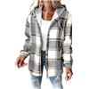 RUITOTP Camicia Donna Flanella Giacca A Quadri Camicie Lunghe Cappotto Scozzese Scacchi Shacket Autunno Inverno vestibilità Comoda