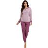 Karelpiù Pigiama Donna Invernale in Cotone Caldo Interlock 100%. Taglie Over Size. Pigiama Lungo Due Pezzi Aperto o Chiuso (IT, Testo, M, Regular, Regular, 64 Rosa)