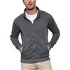 LAOARA Felpa Uomo con Zip Felpe Senza Cappuccio Nera Hoodie Leggera Invernale Giubbotto Giacca Giaccone M-3XL