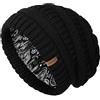 FURTALK Cappelli a Falda Larga per Donne Cappello a Maglia Foderato di Raso Cappello a Doppio Strato Morbido e Caldo per Ragazze