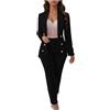 Richymfa Tailleur Donna Eleganti da Cerimonia Pantaloni e Giacca Completo da Donna con Risvolto Business Suit con Bottone Completi di Pantaloni 2 Pezzi per Matrimoni e Feste