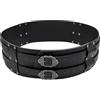 keland Cinture Medievale Ren Faire Cintura Vichinga in Pelle Accessori Rinascimentali per Halloween Cavaliere Cosplay (Nero)