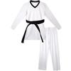 YDYAENIO Uniformi Taekwondo elasticizzate ad asciugatura rapida Tuta da competizione unisex Combat Fighter Dobok 110-200 cm Bianca per Karate, Aikido(M 150cm)
