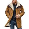 NaLatia Giubbotto Bomber Da Uomo In Pelle E Montone Aviatore Di Montone Giacca da uomo Cappotti invernali caldi in lana d'agnello S-5XL