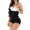 Chaierfei Shapewear per le donne controllo della pancia Fajas Colombianas Body Shaper Butt Lifter indumento compressione busto aperto body, nero, Medium
