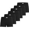 Liabel Boxer Uomo in Cotone Elasticizzati (Pacco da 6 e da 12 Paia), Traspiranti, Ipoallergenico Cuciture Rinforzate Underwear - Mutande Intimo Confortevole Certificato Oeko-Tex (6 Pezzi Nero, L)