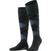 Burlington Melange Edinburgh M Kh lana fantasia 1 paio, Calzini Uomo, Verde Quiet Green 7378, 40-46