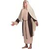 Duohropke Costume da Gesù per adulti ascoltato Gesù Robe Cintura e copricapo Costumi biblici religiosi Presepe Vestito Halloween Cosplay Abbigliamento Faraoh Cristiano Costume per donne e uomini