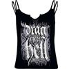 Lord Of The Lost Drag Me To Hell Donna Top Nero 100% Cotone Regular