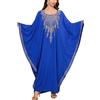 YOUKD Abito Senza Spalline per Loungewear Bohémien in Caftano Lungo Ricamato Estivo per Donna