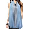 Gragengs Pashmina scintillante metallizzato scialli e involucri sciarpa lunga festa tinta unita bicolore, Celeste/Argento, 70.8 x 27.5 inch(180x70cm)