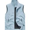 Generico Gilet Uomo Cotone,Gilet Uomo Estivo Smanicato Capispalla Estivo, Senza Maniche da Lavoro con Molte Tasche Leggero per Tempo Libero Sportivo Traspirante Ad Asciugatura Rapida
