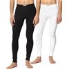 Timone Calzamaglia Uomo Lunga TI30-127 ((2 Pack) Nero/Bianco, XL)