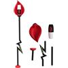 Ubaywey Hazbin Anime Microfono Tubo Costume Coda Gallo Zampa Guanti Cosplay Accessori Halloween Carnevale Cosplay Puntelli, Rosso alastor, taglia unica