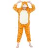 WDRHC Kigurumi Bambino Costumi Animali per Carnevale Halloween Pigiama Tuta Party Spettacolo Show di Natale Cosplay Onesies Intimo Invernale Unisex da Ragazze e Ragazzi Salta Tigre