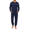 Marvmys Pigiama Uomo Due Pezzi Cotone Maniche Lunghe con Tasche