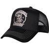 King Kerosin Cappellino da uomo per camionista | visiera fissa curvo | ricamo | Rock'n'roll | 50S | Legend | Artist | Cappellino | Vintage | Retro | Mesh | Snapback | Elvis Rock'n'roll Legend, Nero ,