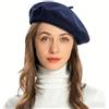 ZLYC Donna Lana Basco Scozzese Stile Francese Berretto
