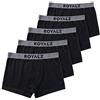 ROYALZ Pantaloncini Boxer 5 Confezioni Lifestyle per Uomo Mutande Classico, 5 Set (95% Cotone / 5% Spandex)