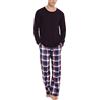 NaLatia Pigiama Uomo Invernale 100% Cotone Lungo Manica Due Pezzi Classico Quadri Set Pigiama Uomo Cotone con Tasche e Coulisse Autunnale Regalo di Natale