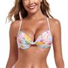 RELLECIGA Costume Donna Reggiseno Bikini Push-up Twist Front Top Riviera M