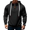 EndoraDore Felpa Invernale da Uomo con Cappuccio a Maniche Lunghe Casual con Zip a Un Quarto Sportiva Pullover