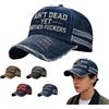 Generic Cappello con scritta in inglese Ain't Dead Yet, cappello ricamato regolabile vintage invecchiato non morto Yet Mother Fuckers berretto da baseball unisex, Blu, Taglia unica