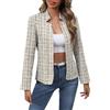 Cocila Giacca Elegante Casual alla Leggera con Colletto E Foderata A Quadri da Donna Modello 2025 Buste Porta Abiti Grey M Piumino Invernale Cappuccio Ecopelle XS Giacconi
