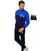 Lotto Pigiama Uomo Cotone Lungo + Boxer Omaggio, Cotone Leggero, Anche Taglie Forti, Estivo (1102 Blu + 1 Boxer, XL)