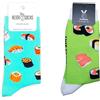 TwoSocks - Calze di Babbo Natale da uomo e da donna, divertenti, in cotone, taglia unica