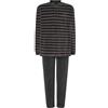 El Búho Nocturno Pigiama Uomo Invernale Natalizio - Flanella Cotone 100% Aperto Davante Bottoni/Pile Pesante Polare Velluto Righe - Caldo Due Pezzi Tasche Taglie Forti, 80% COT. 20% Pol, Grigio, XXL