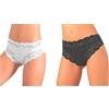 JADEA Slip Donna in Cotone Elasticizzato, Offerta 6-12 Pezzi, Slip Donna Midi Art 742 (12 Pezzi 6 Bianco+6NERO, 5)