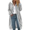 Generico Giacca Donna con Cappuccio Elegante Curvy Felpe Con Zip Oversize Giacche In Pile Peluche Morbido Comodo Caldo Giacca Imbottita Lunga Invernale Hoodie Casual Casa Giubbotto Cerniera Trekking