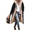 Edelaura Cappotto Lungo Invernale per Donna in Piuma Tinto Unito Antivento e in Pile Elegante con Maniche Lunghe e Tasche Parka Reversibile Caldo e Spesso per Il Tempo Libero