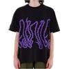 Octopus brand T-Shirt Airbrush Outline Tee Tentacoli all Over Maglia Uomo Black Blue Octopus Milano Originale (IT, Testo, M, Regular, Regular, Nero Viola)