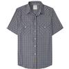 Dubinik®Camicia Uomo Manica Corta Fibra di bambù Casual Quadretti Comoda Bottoni Automatici Cowboy Western Vintage Camicia Blu Narrone 2XL
