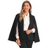 Allegra K Donna Blazer Lavoro Cappuccio Maniche Lunghe Aperto sul Davanti