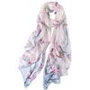 STORY OF SHANGHAI Foulard Donna Seta di 100% Seta, Stola Elegante Cerimonia Chiffon Leggera, Sciarpa Primaverile con Fantasia Colori, Adatto a molteplici occasioni