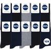 Occulto calze uomo 100% cotone pacco da 10-20 (modello: Ingo) 39-42 4 Paia Nero | 4 Paia Navy | 2 Paia Grigio