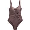 NEXT Donne Costume da Bagno Contenitivo con Scollo a Incrocio Marrone Cioccolato 40